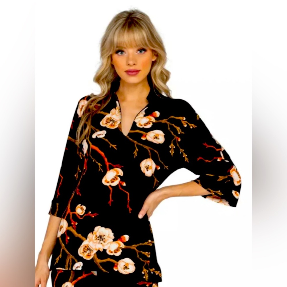 EVA VARRO Cherry Blossom tunic top